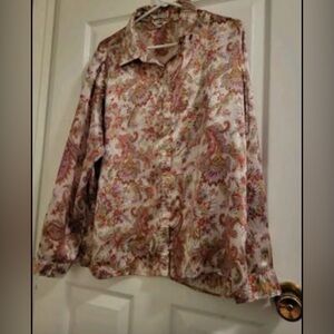 Vintage Tabi Paisley Button-Up Shirt size 12